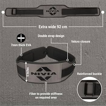 NIVIA QUICK LOCK GYM BELT FREE SIZE